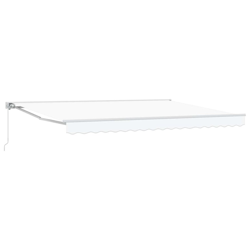 vidaXL Manuell Utdragbar Markis Vit 4 × 3 m