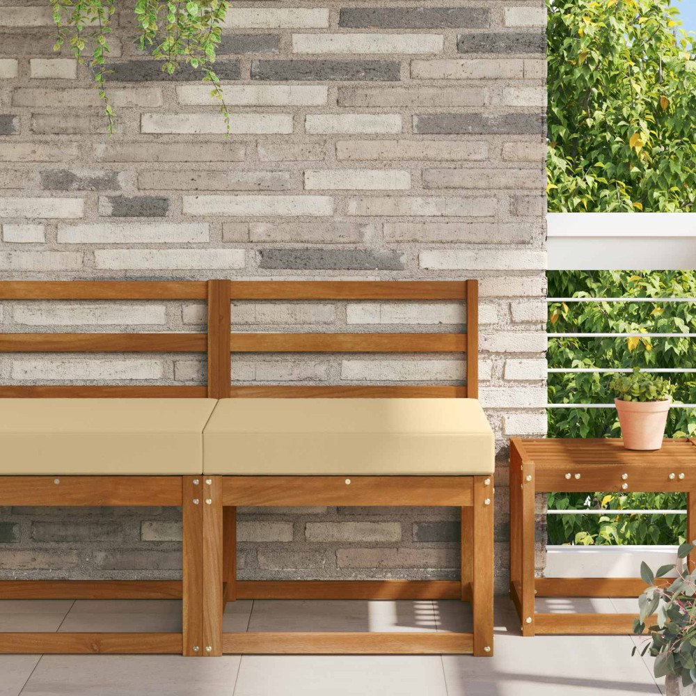 vidaXL Utomhus Soffa Kudde Beige 60 x 60 x 8 cm Polyester