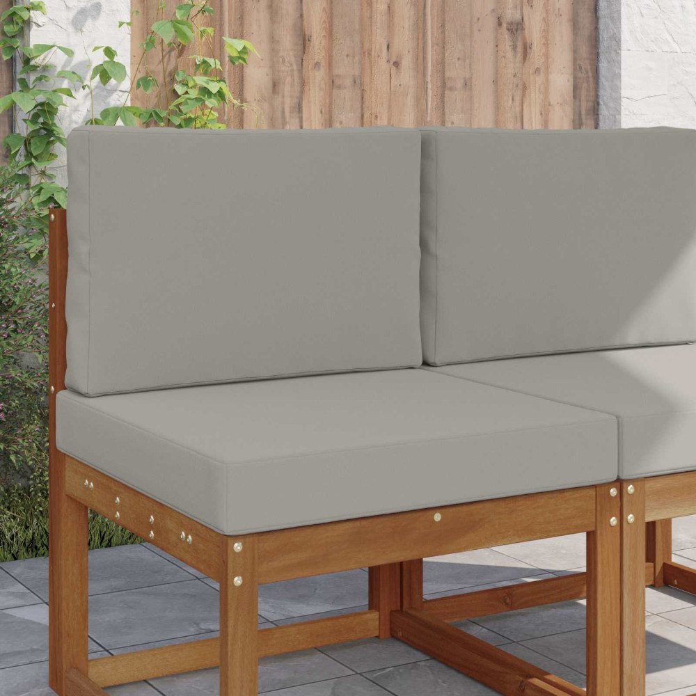 vidaXL Utomhus Soffa Kudde 2 pcs Grå Polyester