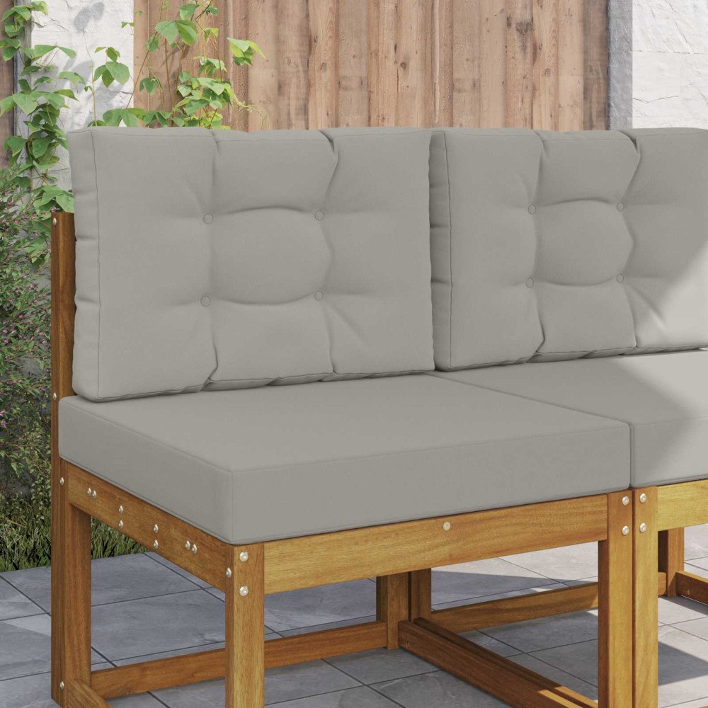 vidaXL Utomhus Soffa Kudde 2 pcs Grå Polyester