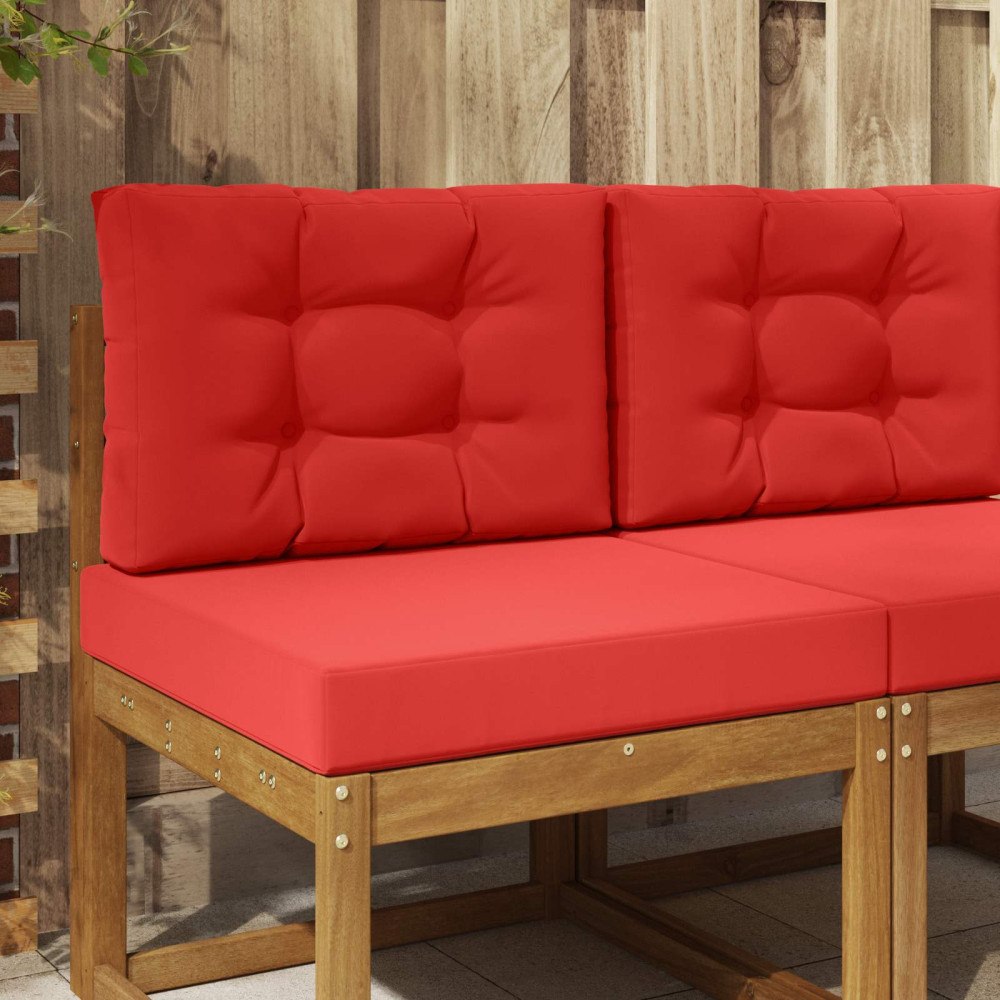 vidaXL Utomhus Soffa Kudde 2 pcs Röd Polyester