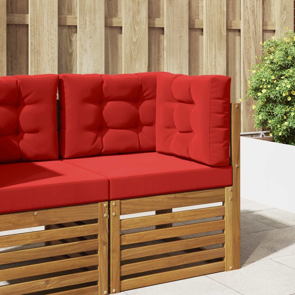 vidaXL Utomhus Soffa Kudde 3 pcs Röd Polyester