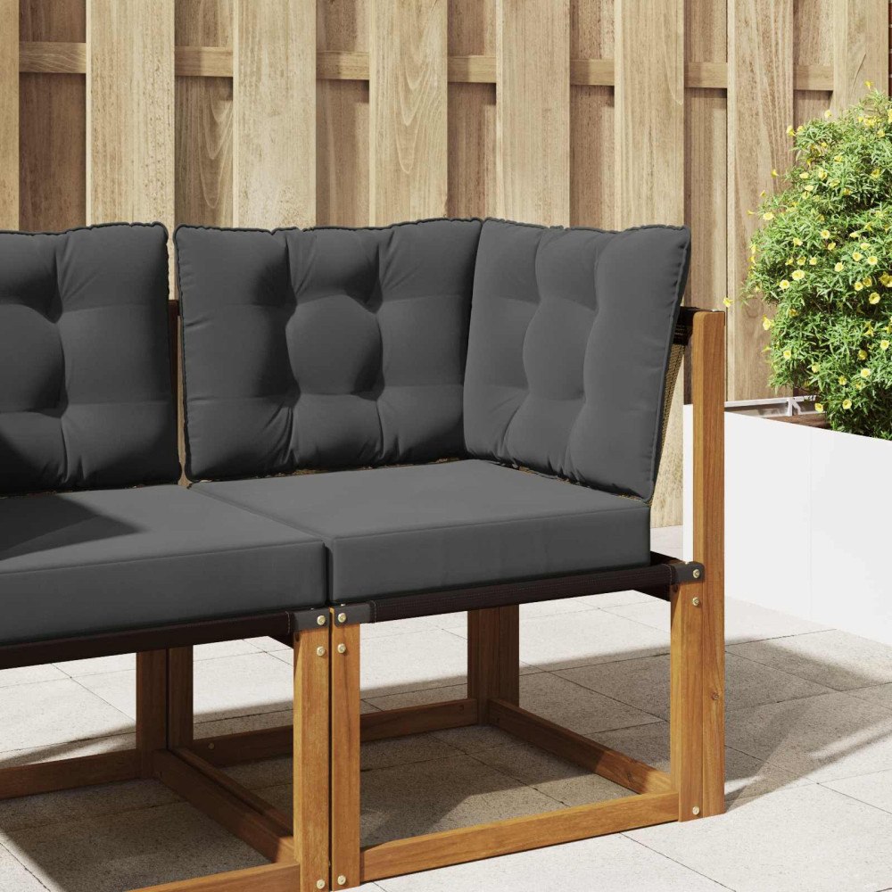 vidaXL Utomhus Soffa Kudde 3 pcs Antracit Polyester