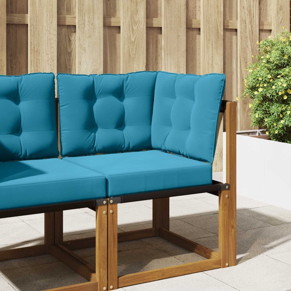 vidaXL Utomhus Soffa Kudde 3 pcs Kungsblå Polyester