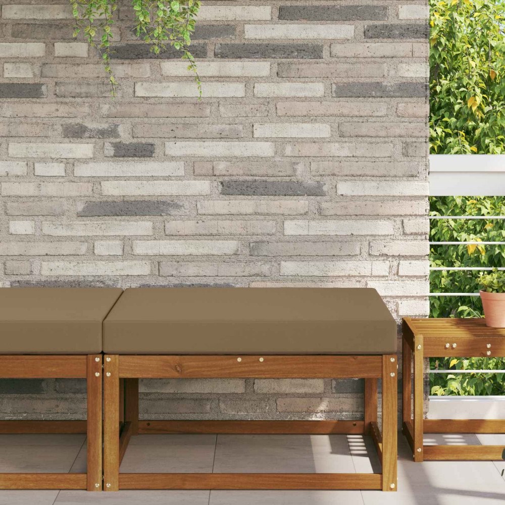 vidaXL Utomhus Soffa Kudde Taupe 80 x 80 x 8 cm Polyester