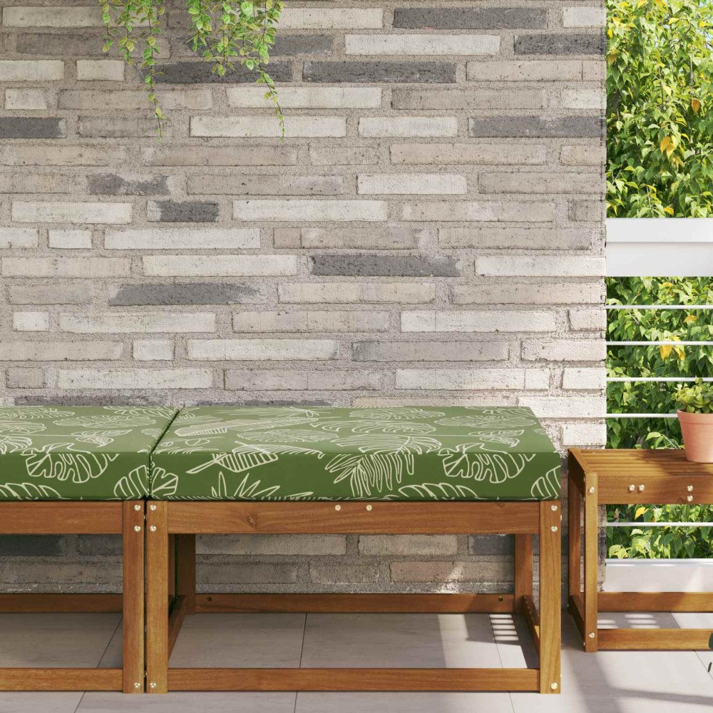 vidaXL Utomhus Soffa Kudde Bladdesign 80 x 80 x 8 cm Polyester