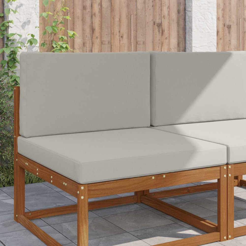 vidaXL Utomhus Soffa Kudde 2 pcs Grå Polyester