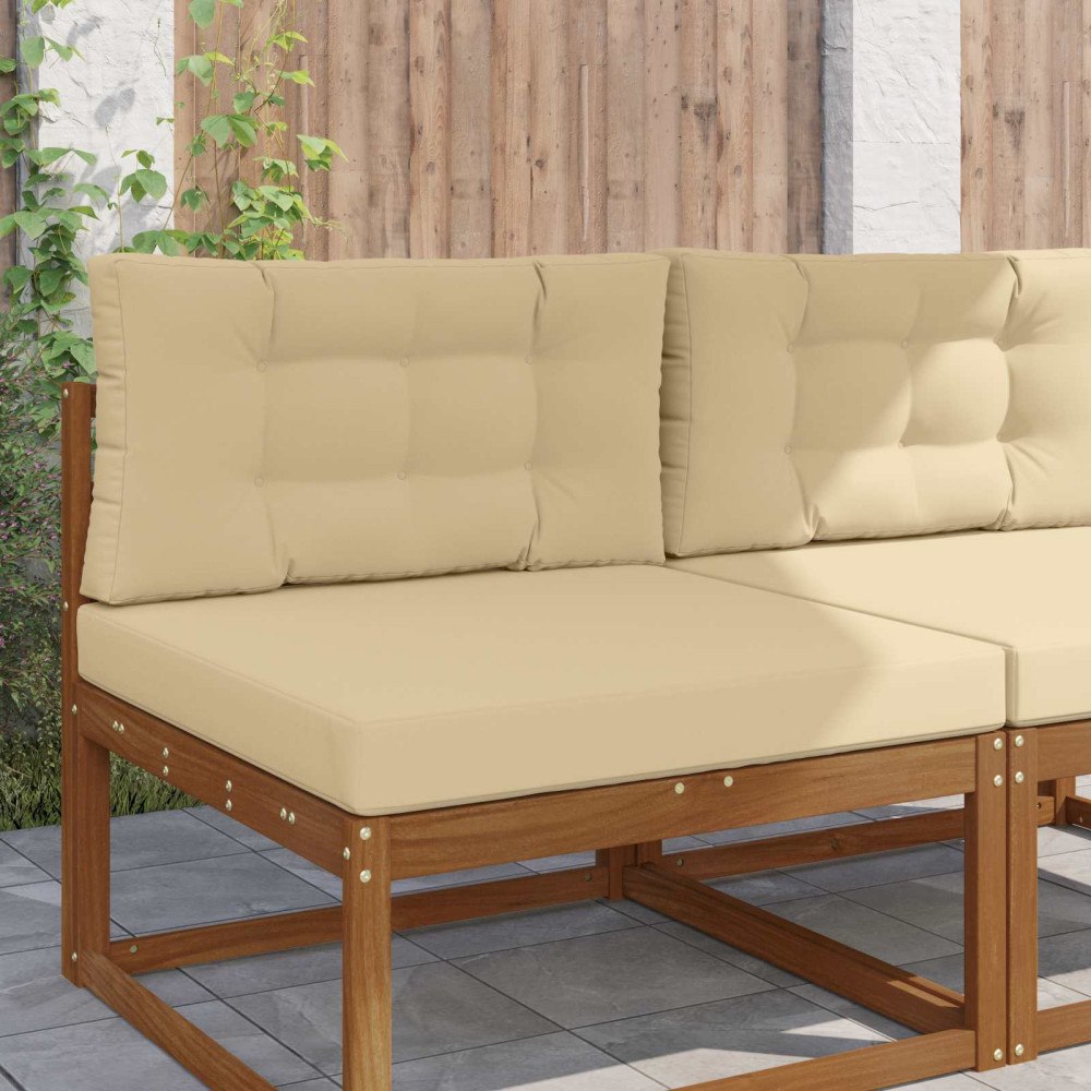 vidaXL Utomhus Soffa Kudde 2 pcs Beige Polyester