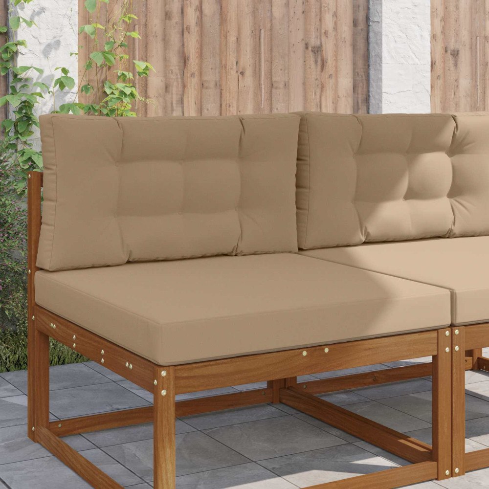 vidaXL Utomhus Soffa Kudde 2 pcs Taupe Polyester