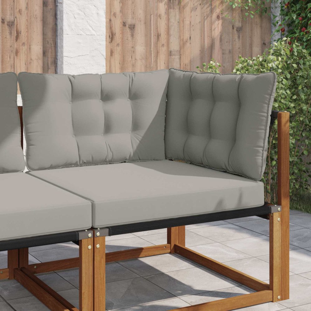 vidaXL Utomhus Soffa Kudde 3 pcs Grå Polyester