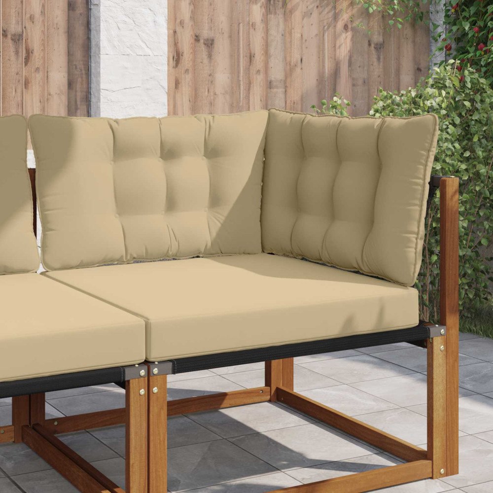 vidaXL Utomhus Soffa Kudde 3 pcs Beige Polyester