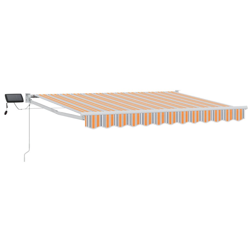 vidaXL Manuell utdragbar markis med LED-lampor 3,5 x 2,5 m