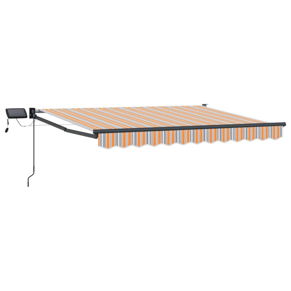 vidaXL Manuell utdragbar markis med LED-lampor 3,5 x 2,5 m