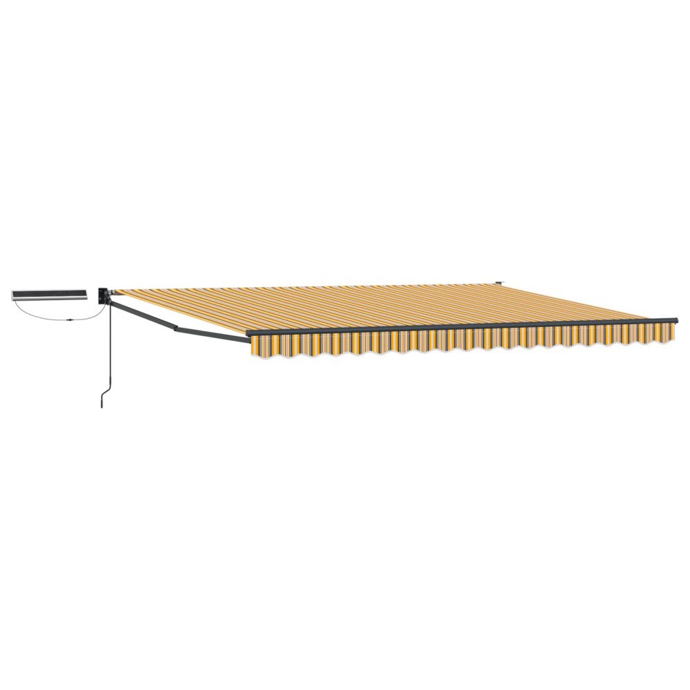 vidaXL Elektrisk Retraktabel Markis Gul och Grå 4 × 3 m