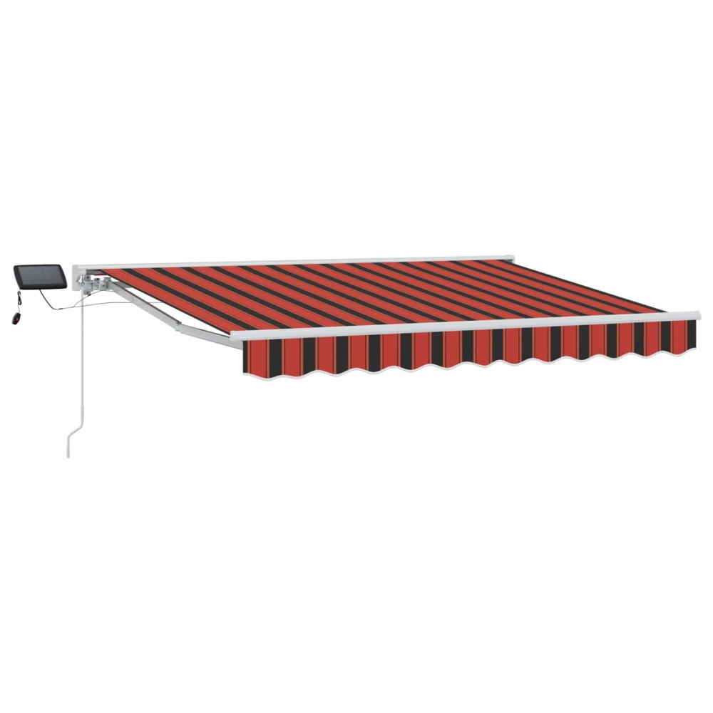 vidaXL Manuell markisram med LED-lampor 3,5 x 2 m