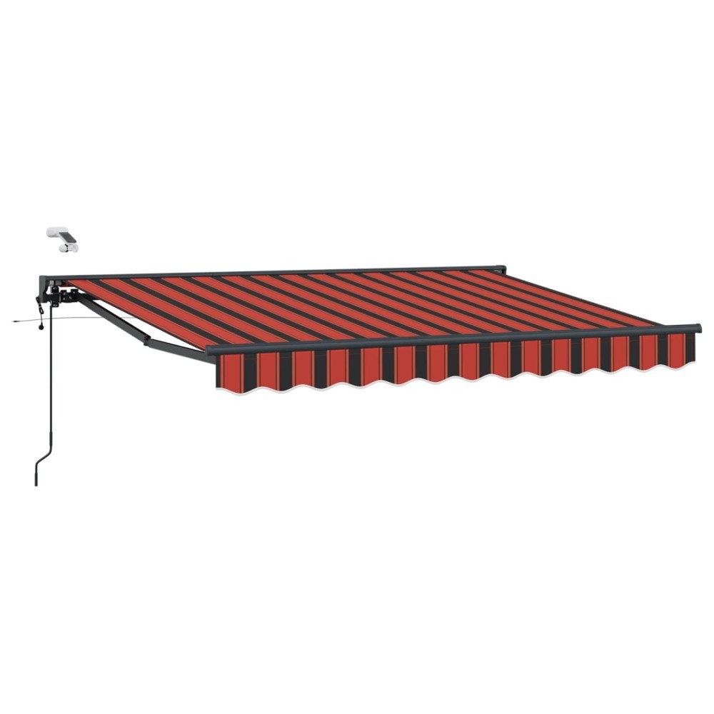 vidaXL Elektrisk Retraktabel Markis Orange, Svart, Antracit 3,5 x 2 m