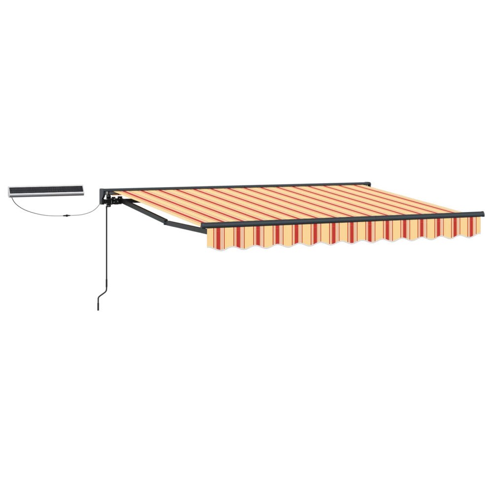 vidaXL Elektrisk Retraktabel Markis Gul, Orange, Antracit 3 x 2,5 m
