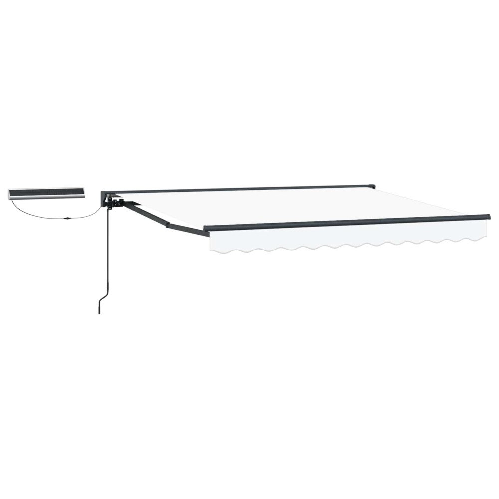 vidaXL Elektrisk Retraktabel Markis Vit 3 x 2,5 m