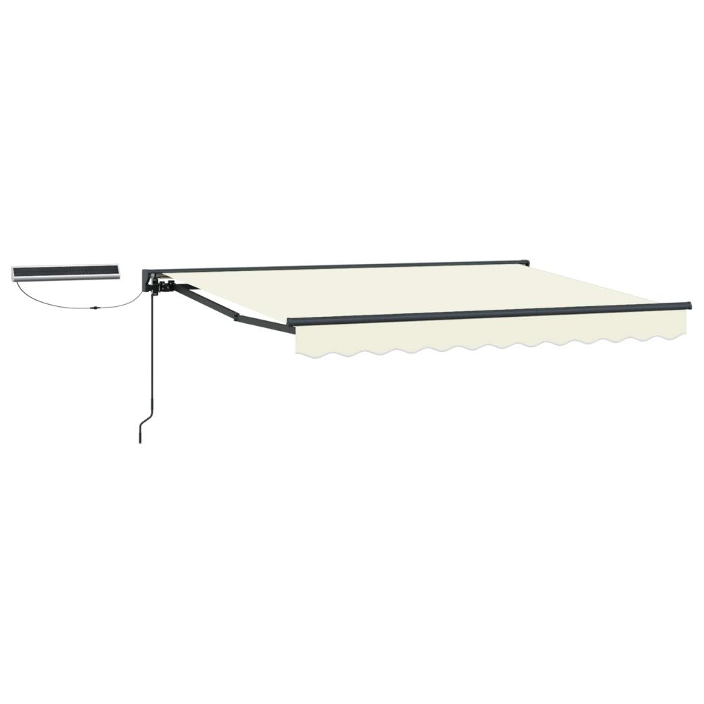 vidaXL Elektrisk Retraktabel Markis Kräm 3,5 x 2,5 m