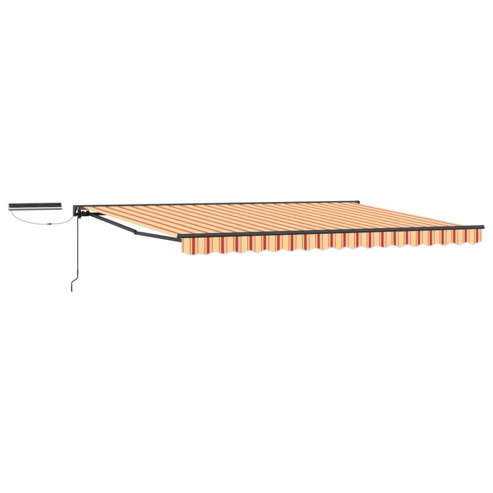 vidaXL Elektrisk Retraktabel Markis Gul, Orange, Antracit 4,5 × 3 m