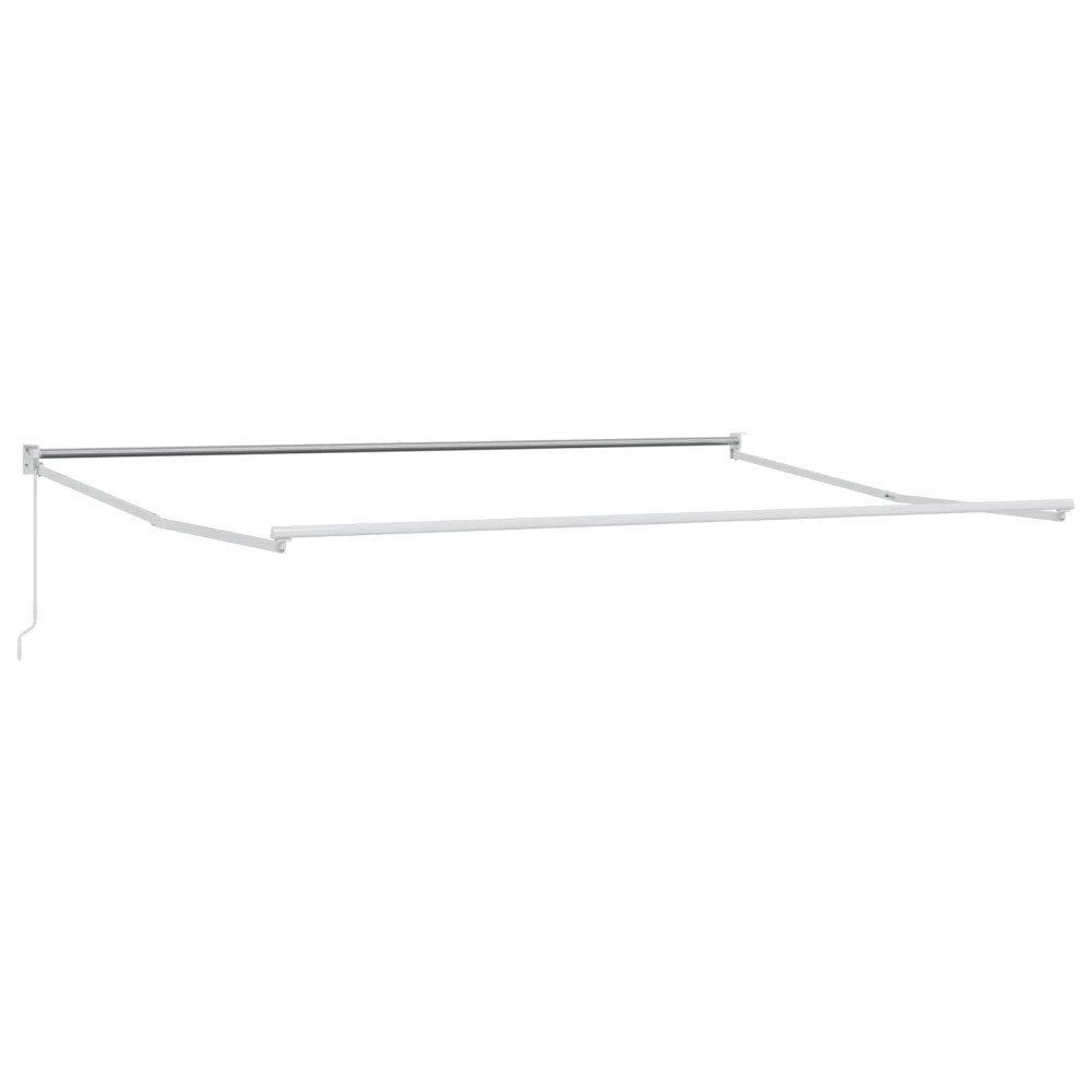 vidaXL Manuell utdragbar markisram Vit 4 x 2 m Aluminium