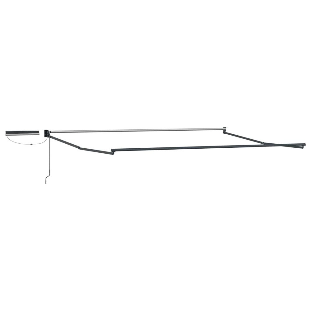 vidaXL Elektrisk utdragbar markisram Antracit 4 x 2 m Stål