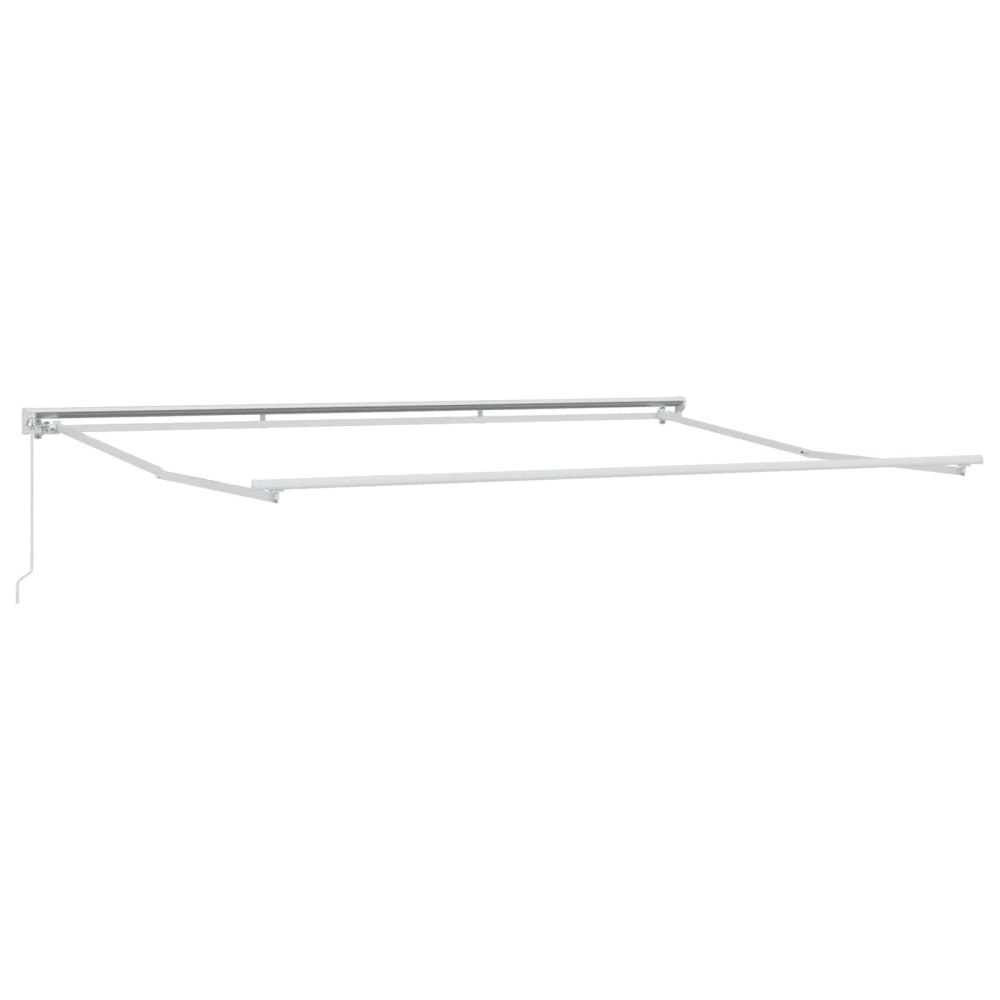 vidaXL Manuell Markisram Justerbar Vit 4 × 3 m Stål