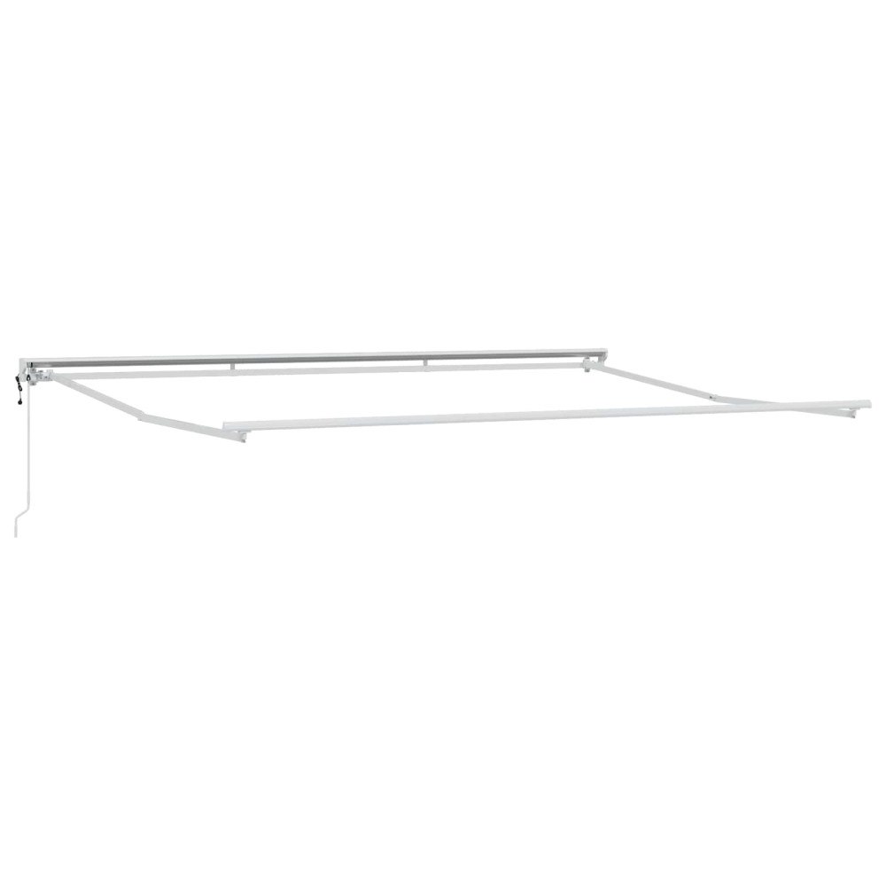 vidaXL Elektrisk utdragbar markisram Justerbar Vit 4,5 × 3,5 m Stål