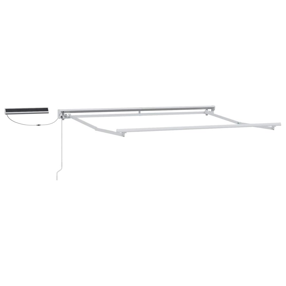 vidaXL Elektrisk utdragbar markisram Vit 3,5 x 2 m Stål