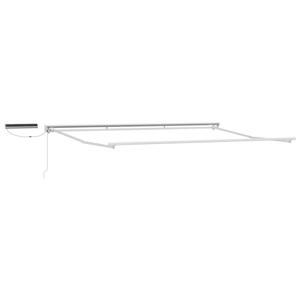 vidaXL Elektrisk utdragbar markisram Vit 4 × 3,5 m Stål