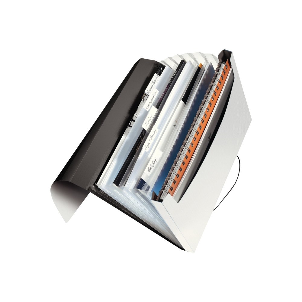 LEITZ Leitz Solid - expanderar fil - 6 delar - för A4 - kapacitet: 250 ark - tabbad - svart