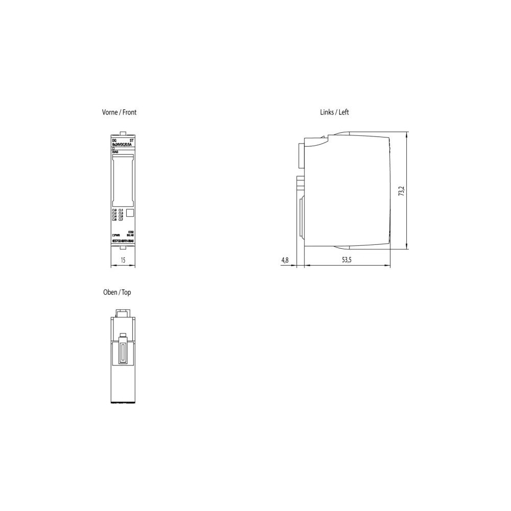Siemens Siemens 6ES7132-6BF01-0BA0, inomhus, 0,5 A, IP20, Multifärg,...
