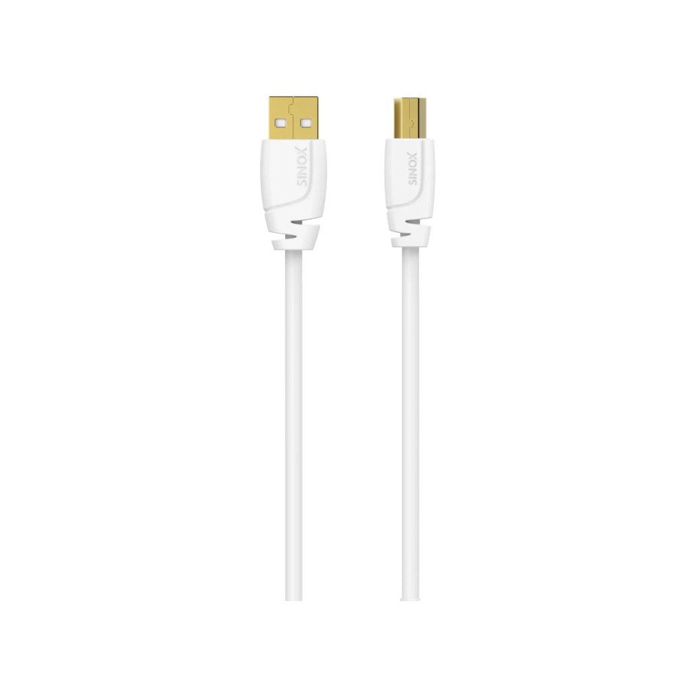 Sinox beslag Sinox SOC04103, 3 m, USB A, USB B, USB 2.0, 0,48 Gbit/s, Vit