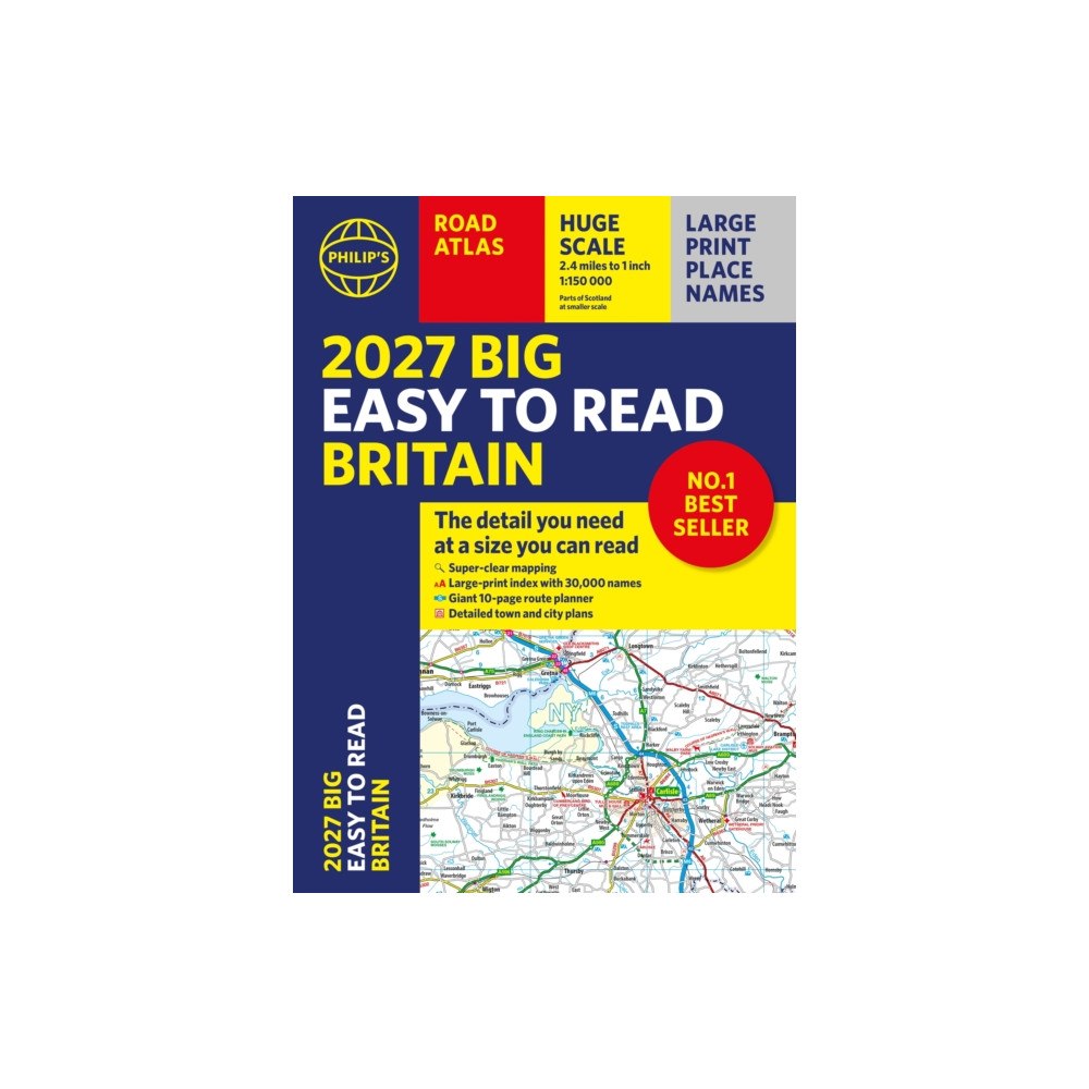 Octopus publishing group 2027 Philip's Big Easy to Read Britain Road Atlas (A3 Paperback) (häftad, eng)