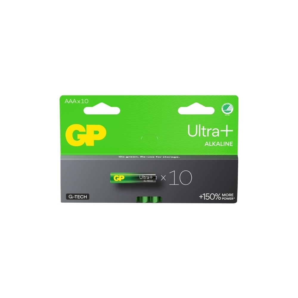 GP GP Ultra Plus alkaliskt batteri, storlek AAA, 24AU/LR03, 1,5...