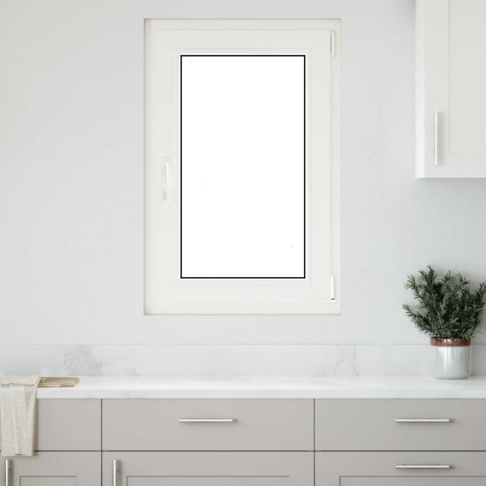 vidaXL Källarfönster RISOR 60 x 90 cm PVC och glas Vit