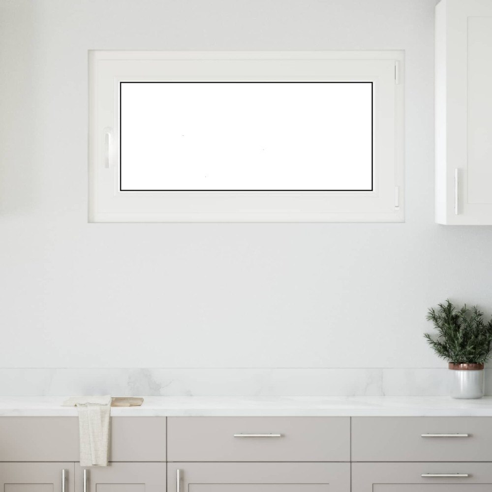 vidaXL Källarfönster RISOR 110 x 50 cm PVC och glas Vit