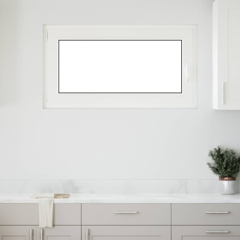 vidaXL Källarfönster RISOR 110 x 50 cm PVC och glas Vit