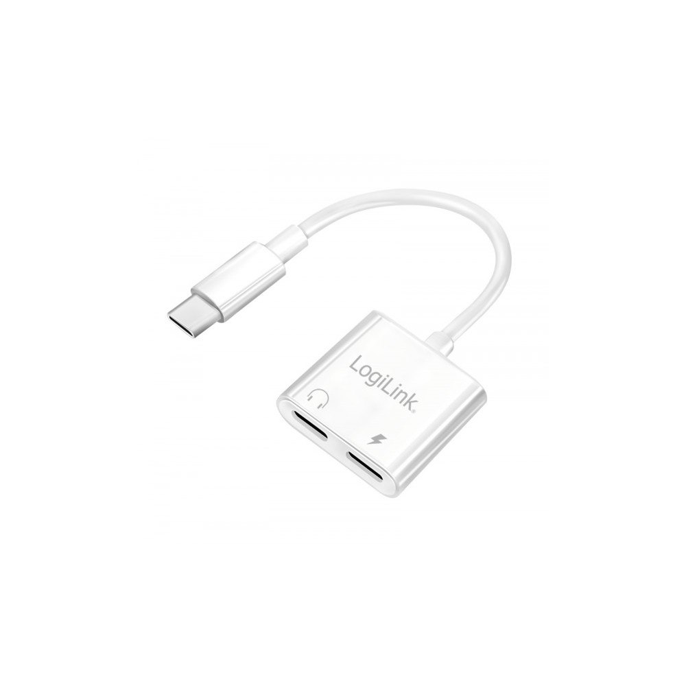 LogiLink LogiLink USB-C Audio adapter, USB-C/M to 2x USB-C/F, 60W PD,...
