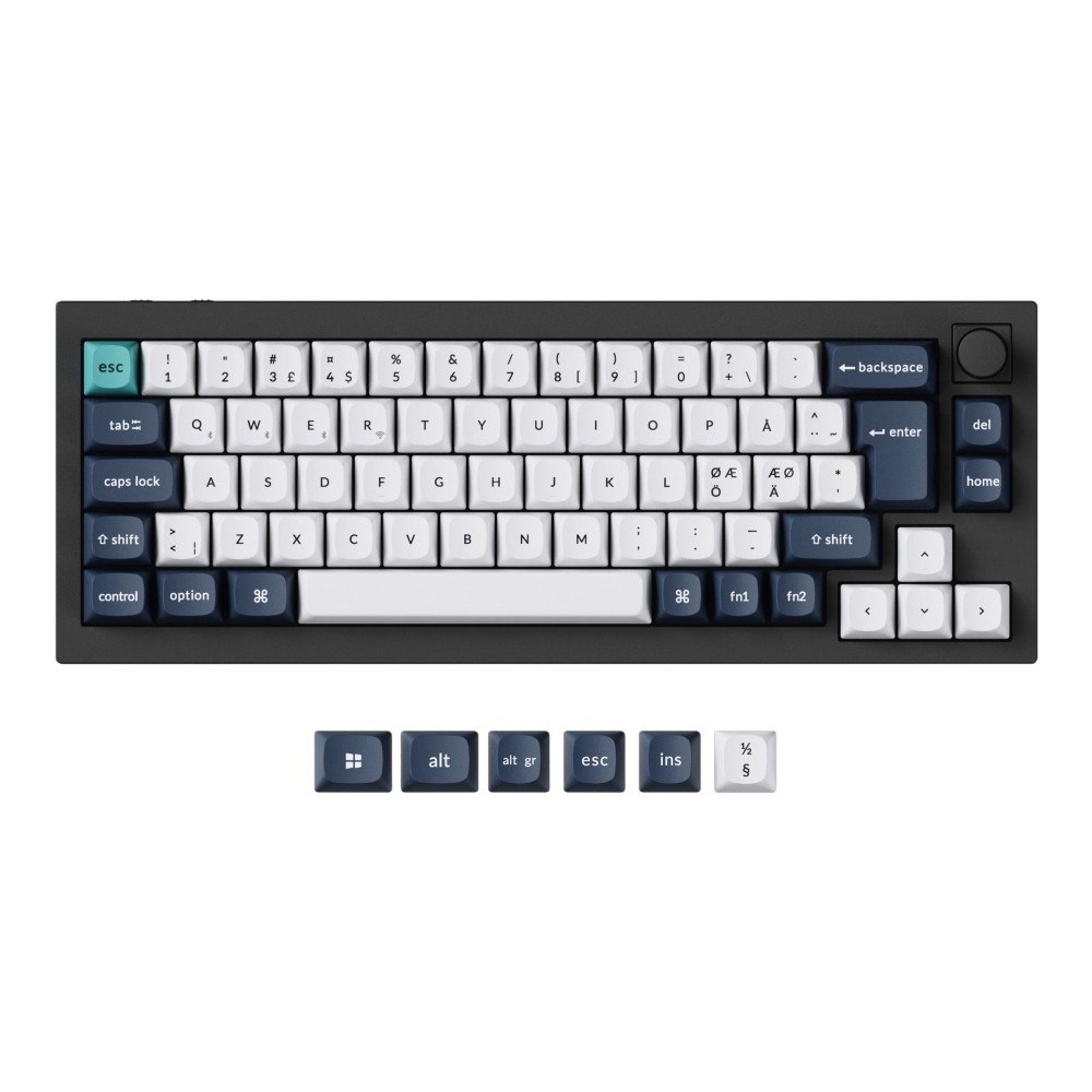 Keychron Keychron Q2 Max - tangentbord - QMK/VIA, anpassad mekanisk, helt monterad knop, ISO-layoutsamling - QWERTY - Nordisk - k...