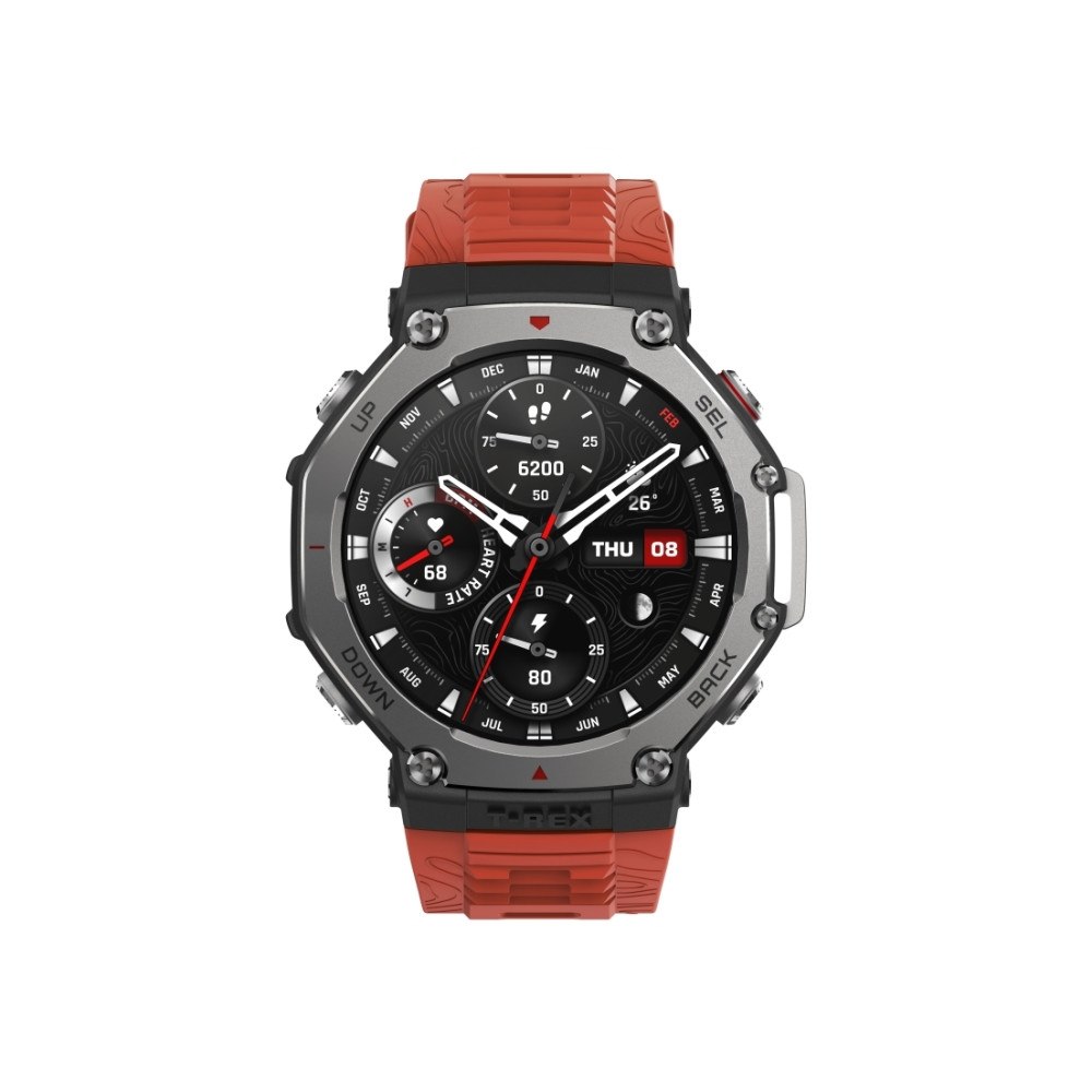 Amazfit Amazfit T-Rex 3 Lava, 3,81 cm (1.5"), AMOLED, Pekskärm, 32 G...