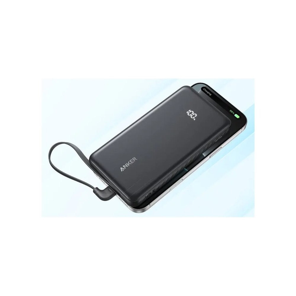 ANKER Anker Zolo A110D power bank - inbyggd USB-C-kabel, CCC-certifierad - 2 x USB-C, USB - 22.5 Watt