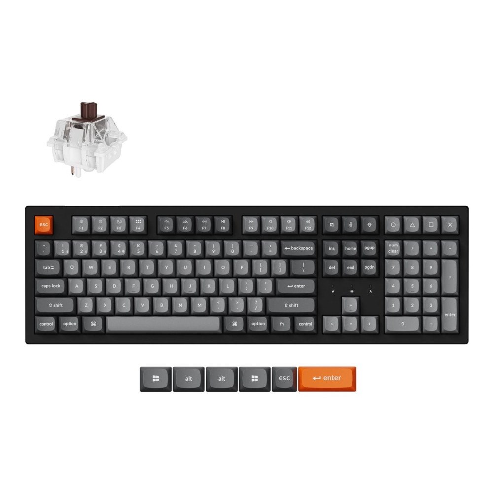 Keychron Keychron K10 Max - tangentbord - QMK, mekanisk - 100% - QWERTY - Nordisk Inmatningsenhet