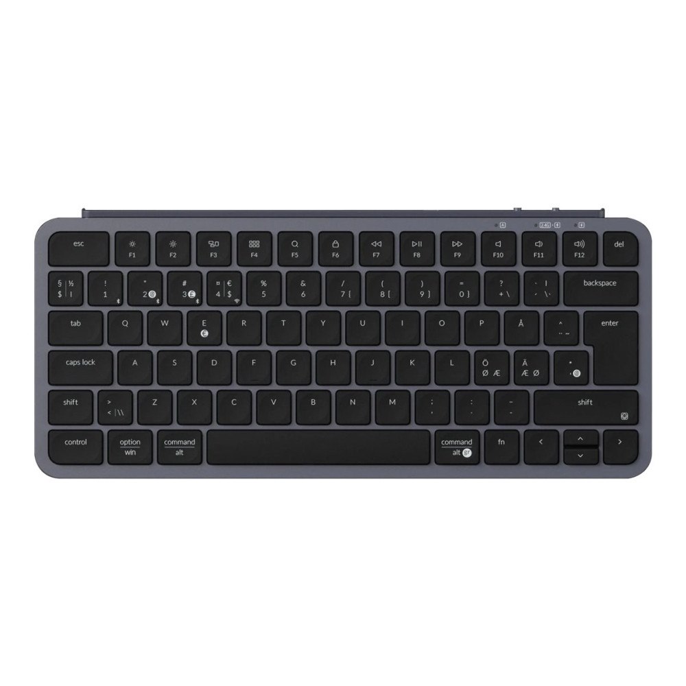 Keychron Keychron B1 Pro - tangentbord - Ultra-Tunn - 75% - QWERTY - Nordisk - rymdgrå Inmatningsenhet
