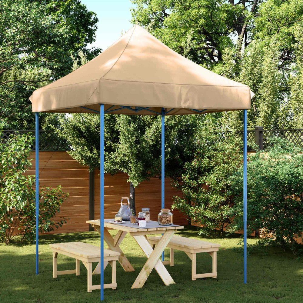 vidaXL Partytält Beige 200 x 200 x 306 cm Oxford Tyg