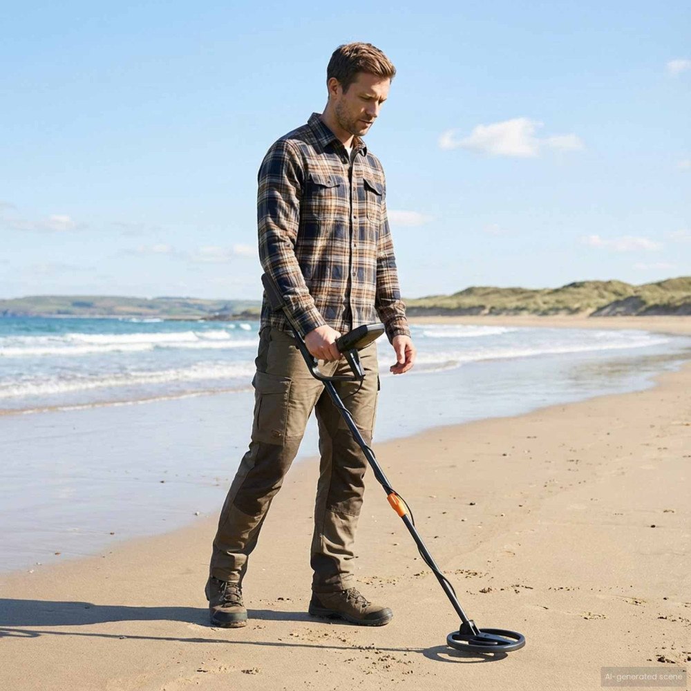 vidaXL Metalldetektor med LCD-skärm 3 modeller 19 cm spole Svart