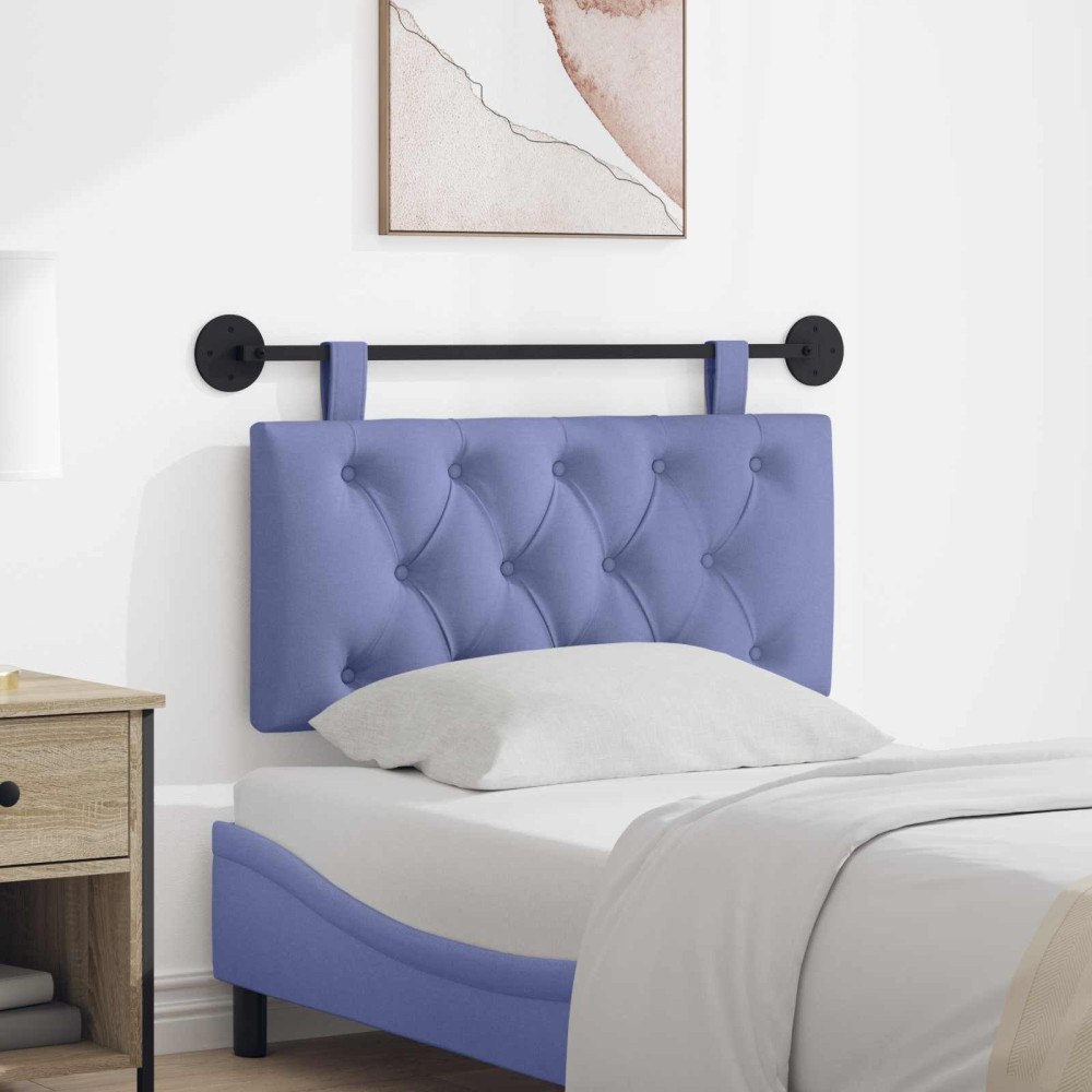 vidaXL Hängande Huvudgavel Jeansblå tyg