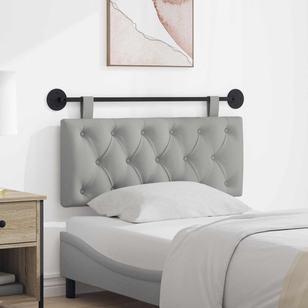 vidaXL Hängande Huvudgavel Moln Grå tyg