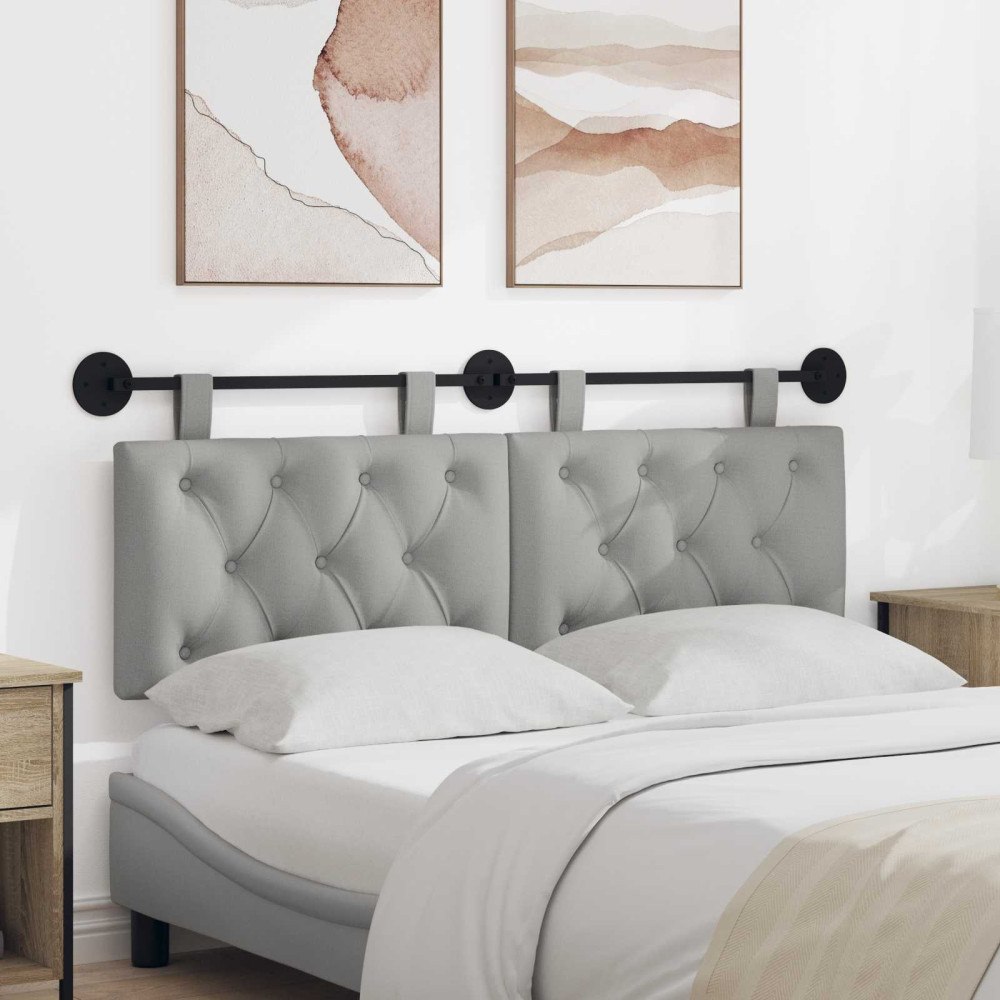 vidaXL Hängande sänggavel Moln Grå Tyg