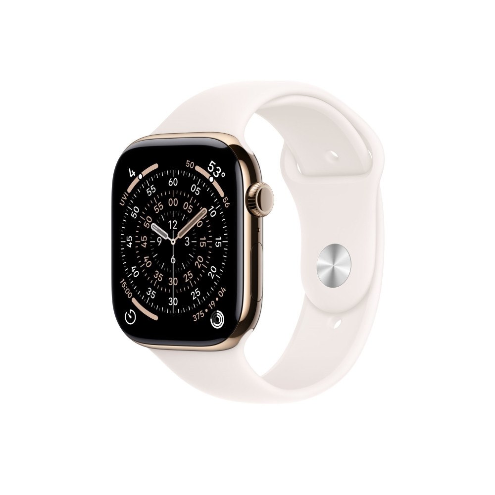 Apple Apple Watch Series 11 (GPS + Cellular) - guld titan - smart klocka med sportband - lätt rouge - 64 GB